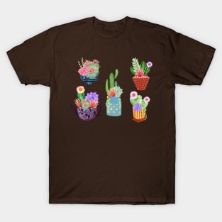 cactus5 flower pot T-Shirt